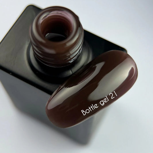 NAILSOFTHEDAY Botella gel 21 – gel ultrafuerte marrón frío, 10 ml
