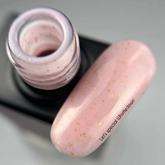 NAILSOFTHEDAY Let's Special Whistledown - esmalte de uñas en gel fundido rosa con oro, 10 ml