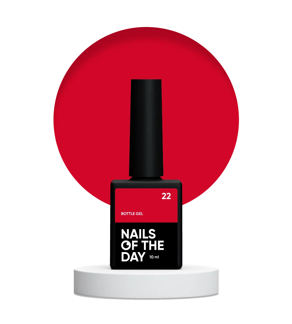 NAILSOFTHEDAY Frasco gel 22 – gel ultrafuerte carmesí oscuro, 10 ml