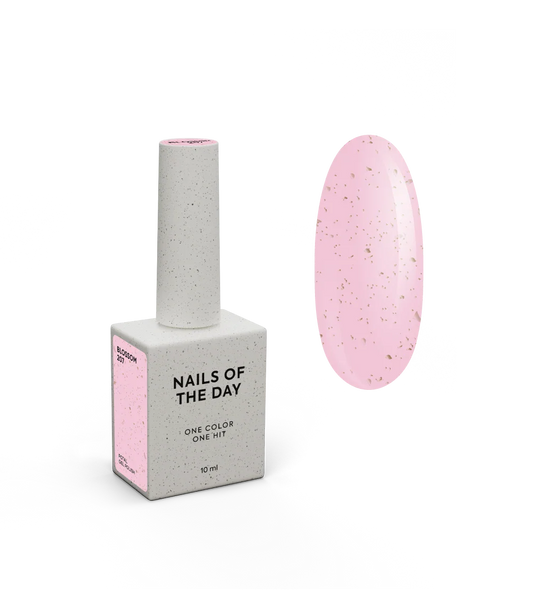 NAILSOFTHEDAY Esmalte en gel Blossom, — rosa pálido con fusión dorada, esmalte en gel que cubre una capa, 10 ml