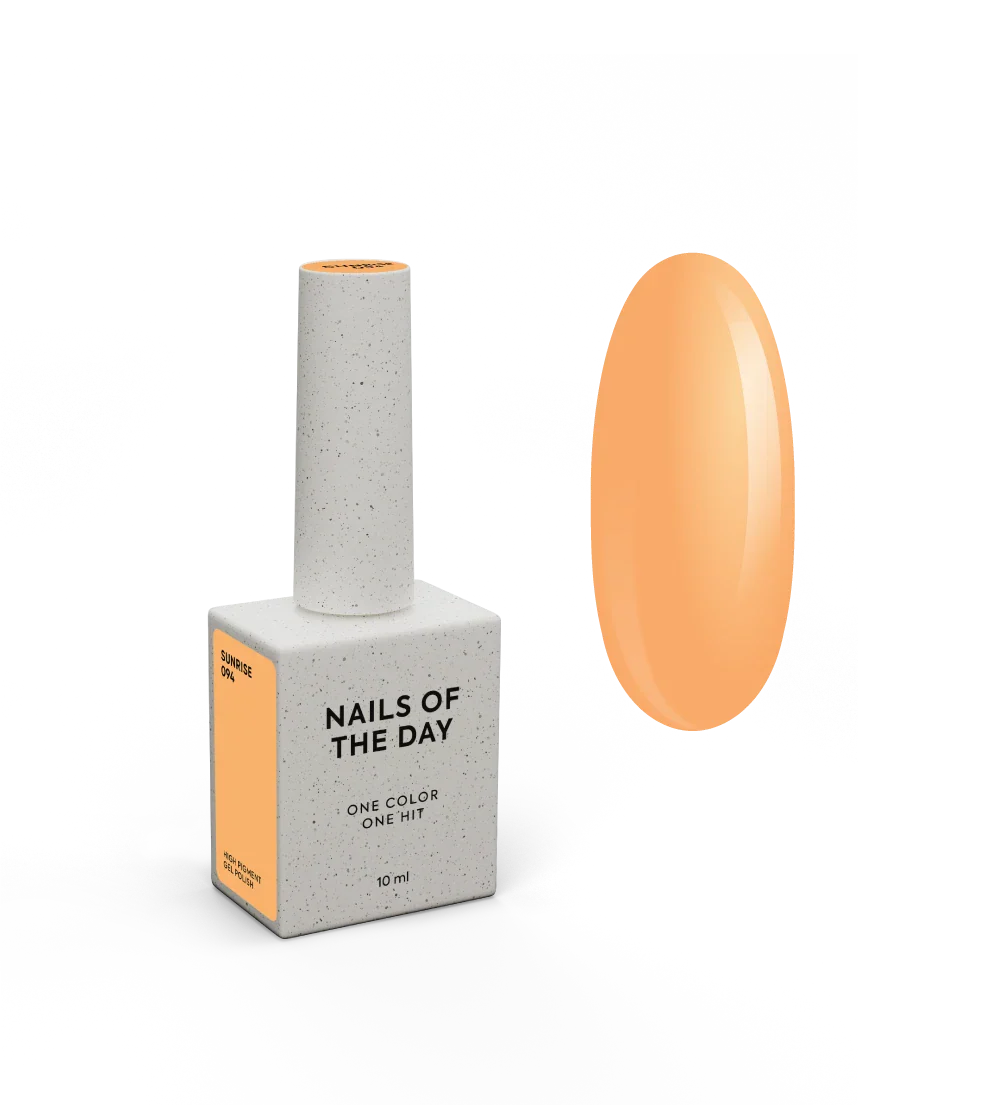NAILSOFTHEDAY Esmalte en gel Sunrise: esmalte en gel amarillo cálido para cubrir uñas en una capa, 10 ml