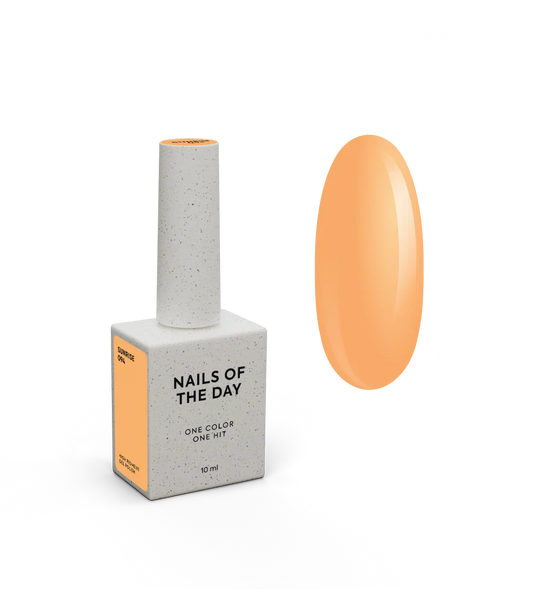 NAILSOFTHEDAY Esmalte en gel Sunrise: esmalte en gel amarillo cálido para cubrir uñas en una capa, 10 ml