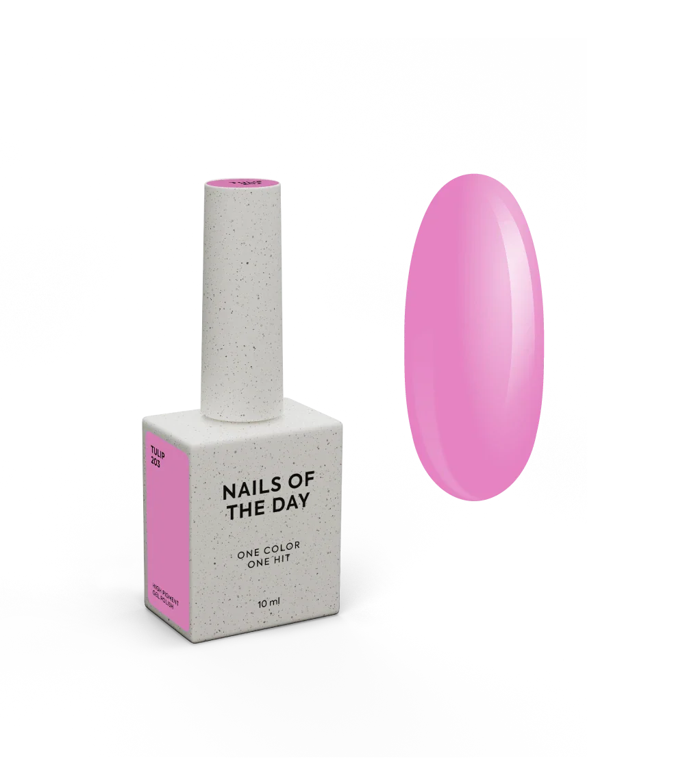 NAILSOFTHEDAY Esmalte en gel Tulip — esmalte de uñas en gel rosa frío que cubre una capa, 10 ml