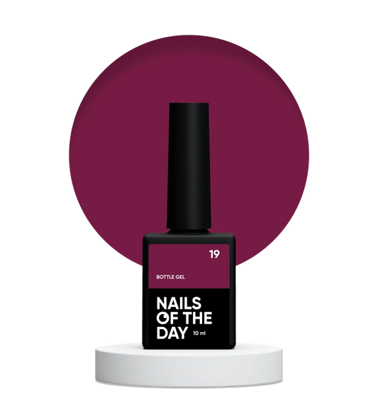 NAILSOFTHEDAY Frasco gel 19 – gel ultrafuerte burdeos, 10 ml