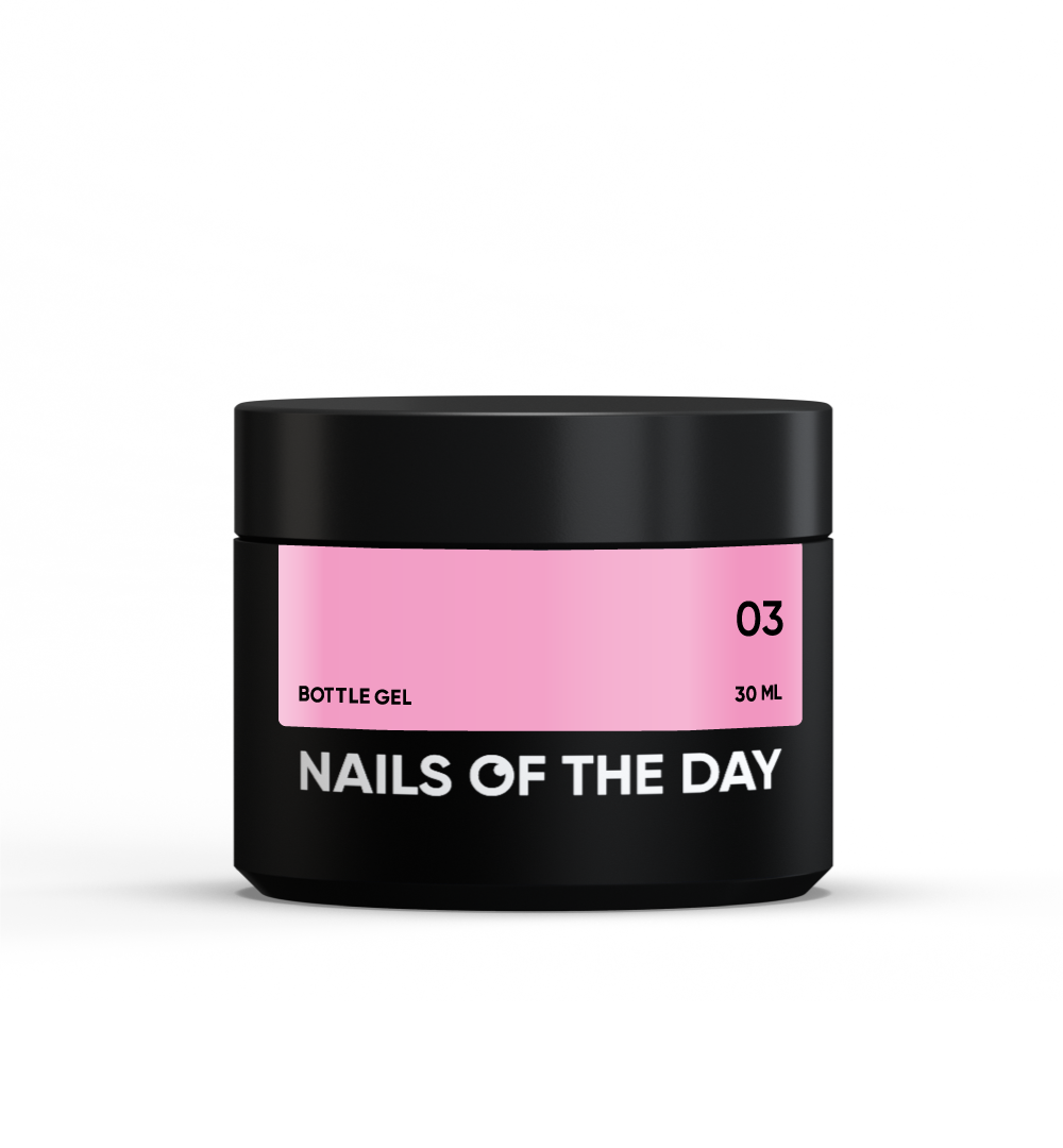 NAILSOFTHEDAY Botella gel 03 – gel ultrafuerte rosa suave, 30 ml