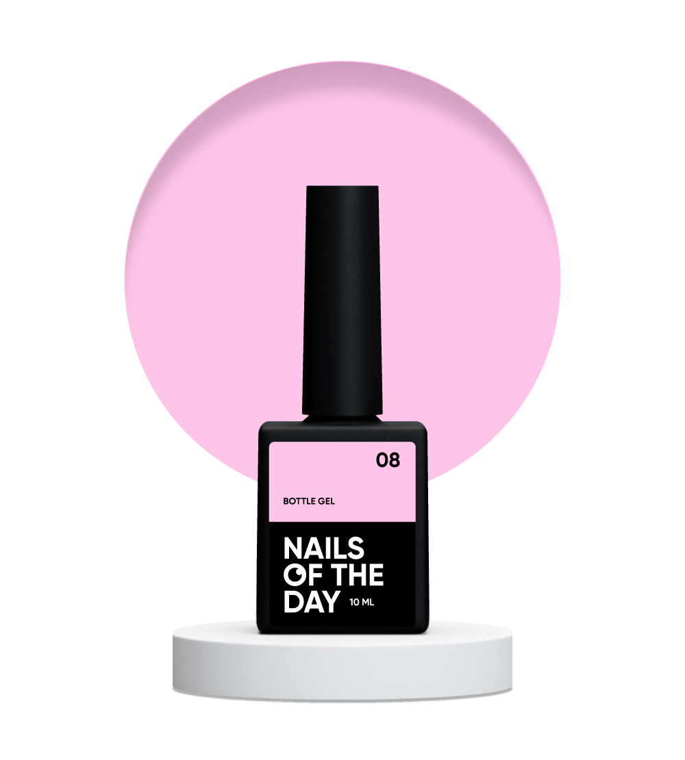 NAILSOFTHEDAY Botella gel 08 – gel ultrafuerte MISMO frasco legendario, 10 ml