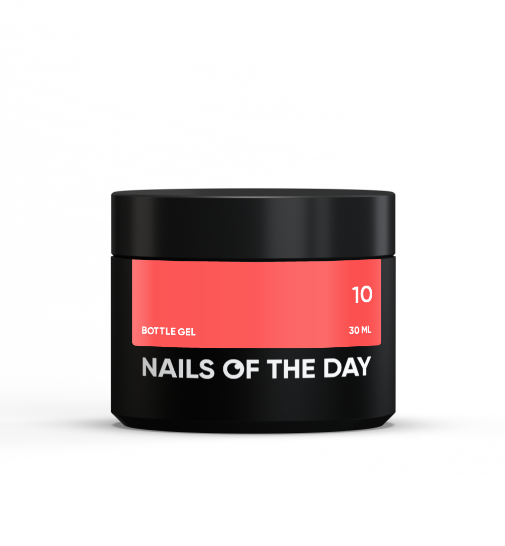 NAILSOFTHEDAY Botella gel 10 – gel ultrafuerte, la MISMA botella legendaria, 30 ml