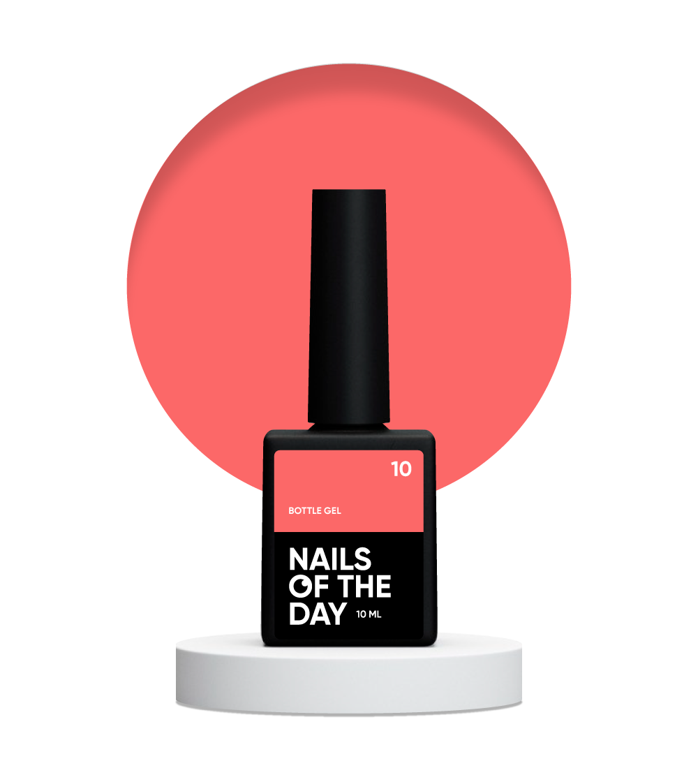 NAILSOFTHEDAY Botella gel 10 – gel ultrafuerte, la misma botella legendaria, 10 ml