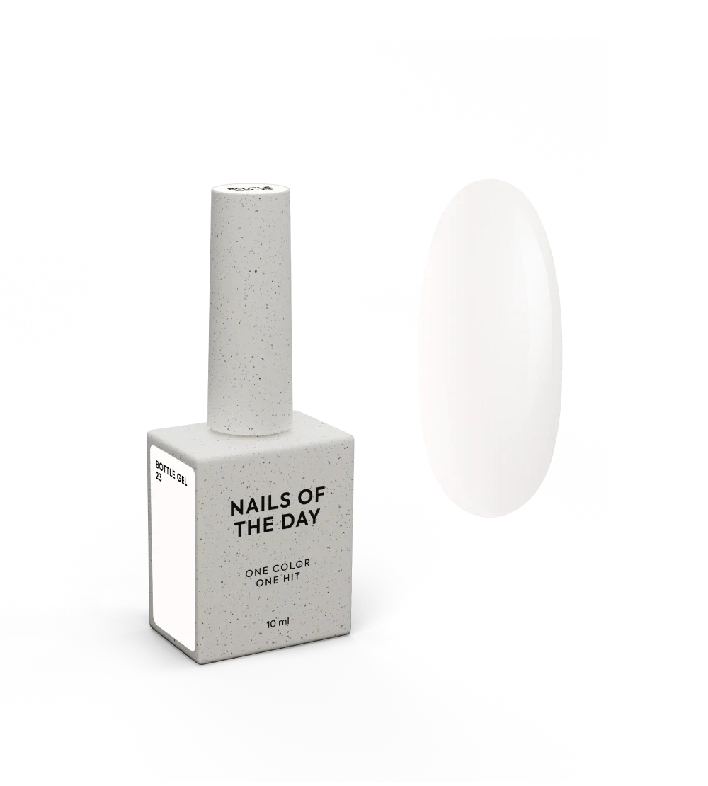 NAILSOFTHEDAY Botella gel 23 – gel de leche ultra fuerte para fortalecer las uñas, 10 ml
