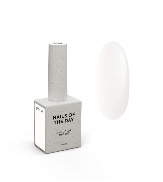NAILSOFTHEDAY Botella gel 23 – gel de leche ultra fuerte para fortalecer las uñas, 10 ml