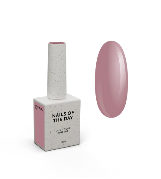 NAILSOFTHEDAY Botella gel 24 – gel fortalecedor de uñas ultrafuerte nude, 10 ml