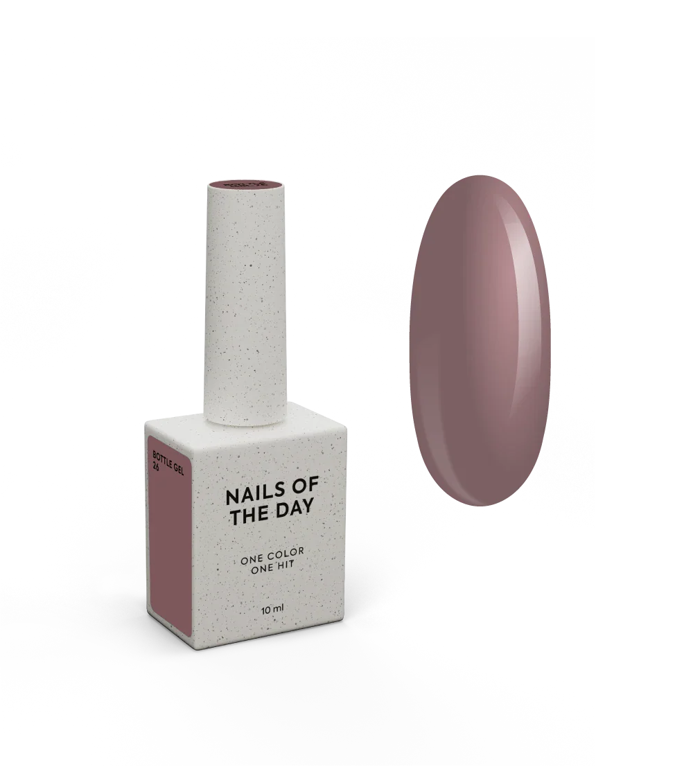 NAILSOFTHEDAY Botella de gel 26 – gel fortalecedor de uñas ultrafuerte beige más cálido, 10 ml