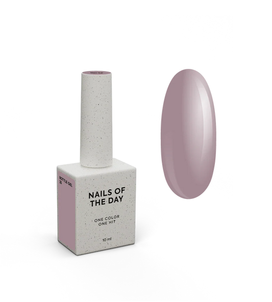 NAILSOFTHEDAY Botella gel 35 – gel fortalecedor de uñas ultra fuerte de color violeta polvoriento, 10 ml
