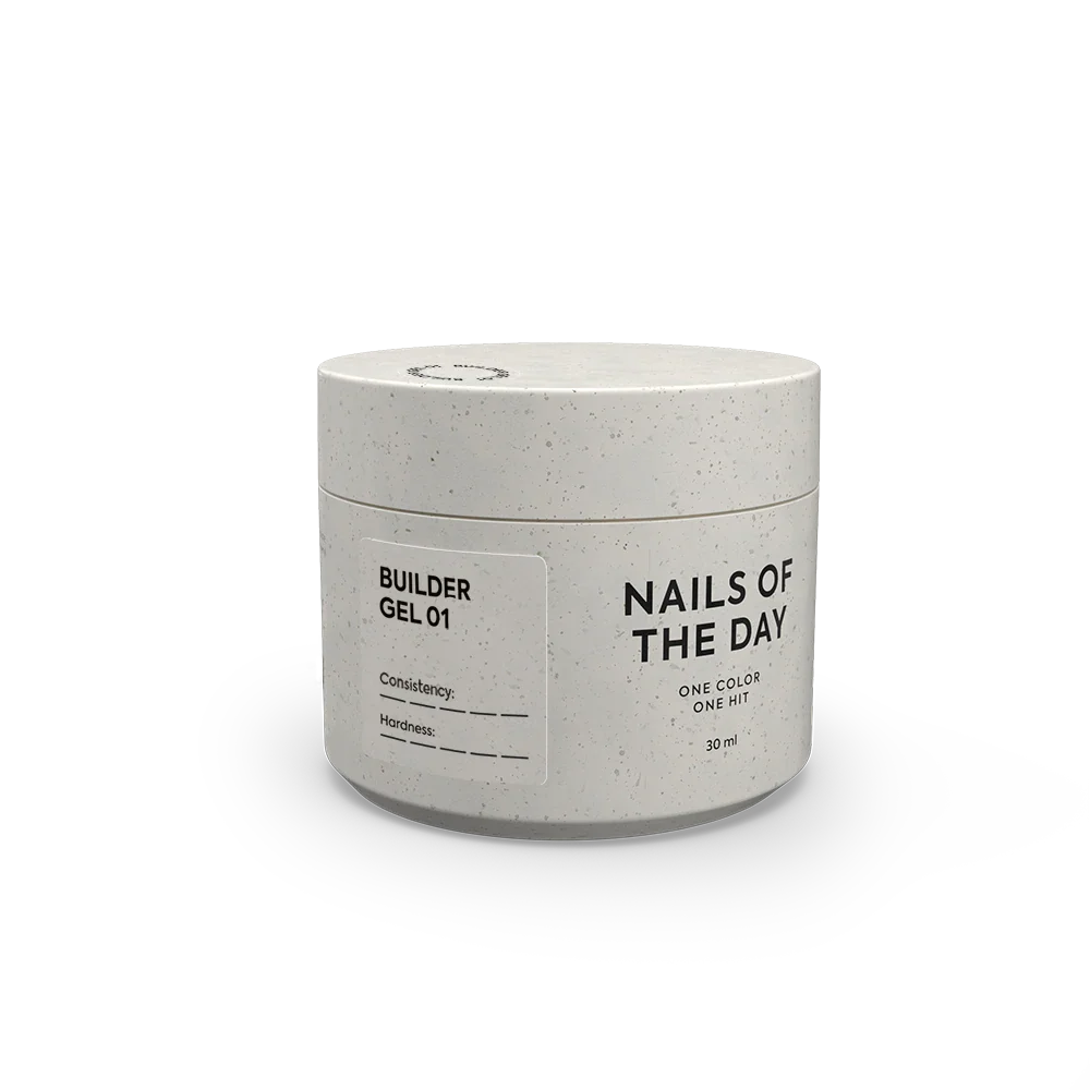NAILSOFTHEDAY Builder Gel 01 - gel transparente para extensión de uñas, 30 ml