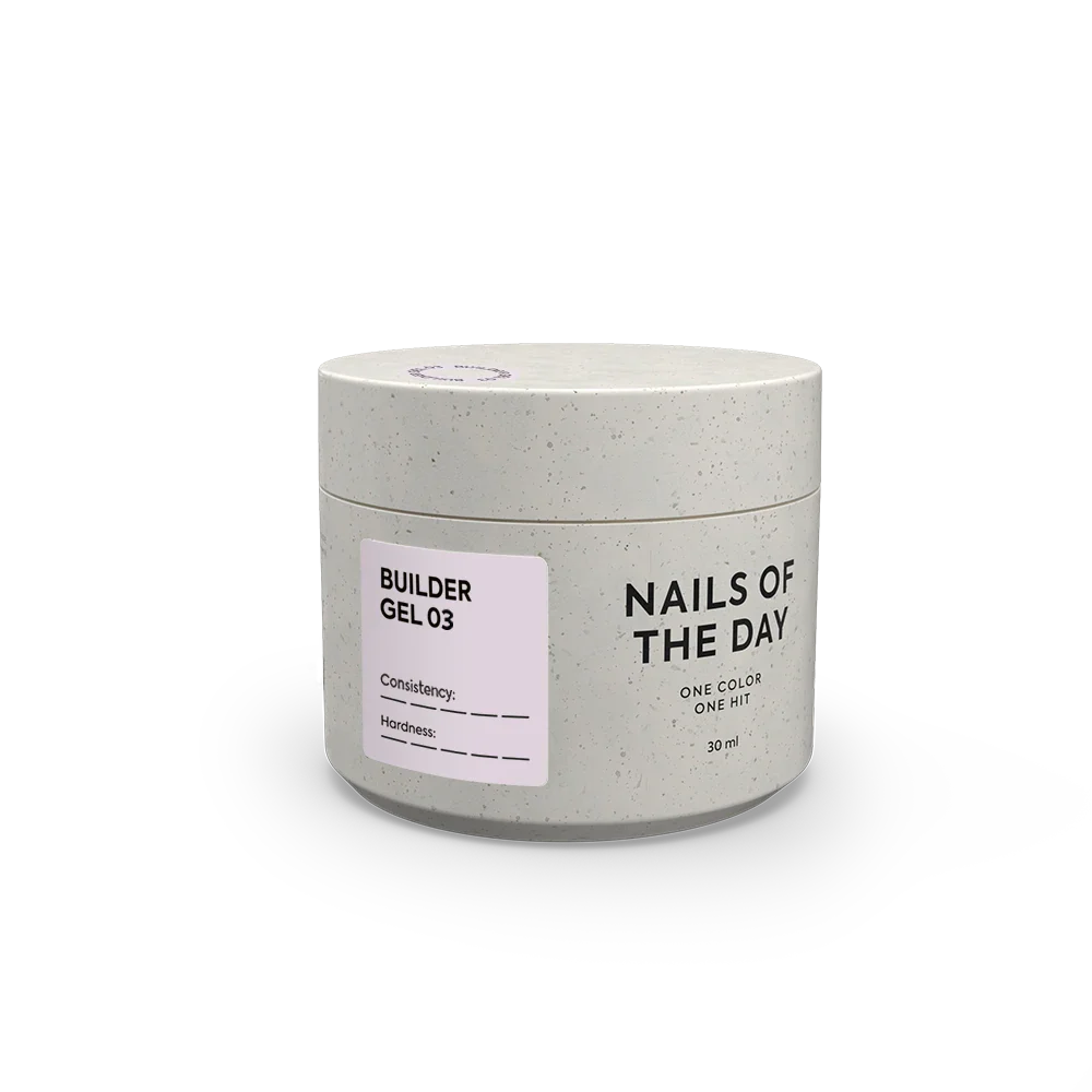 NAILSOFTHEDAY Builder Gel 03 - gel de extensión de uñas rosa claro, 30 ml