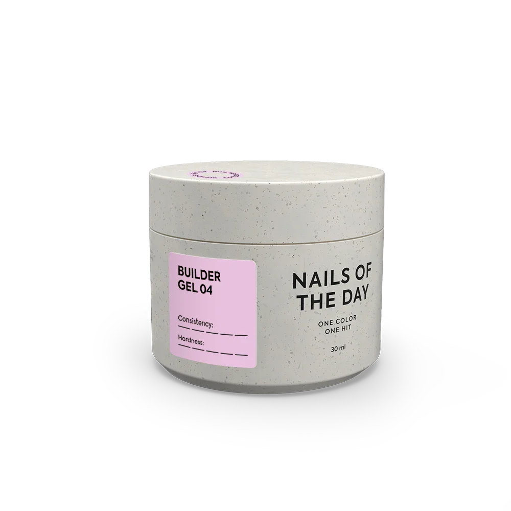 NAILSOFTHEDAY Builder Gel 04 - gel de extensión de uñas rosa, 30 ml