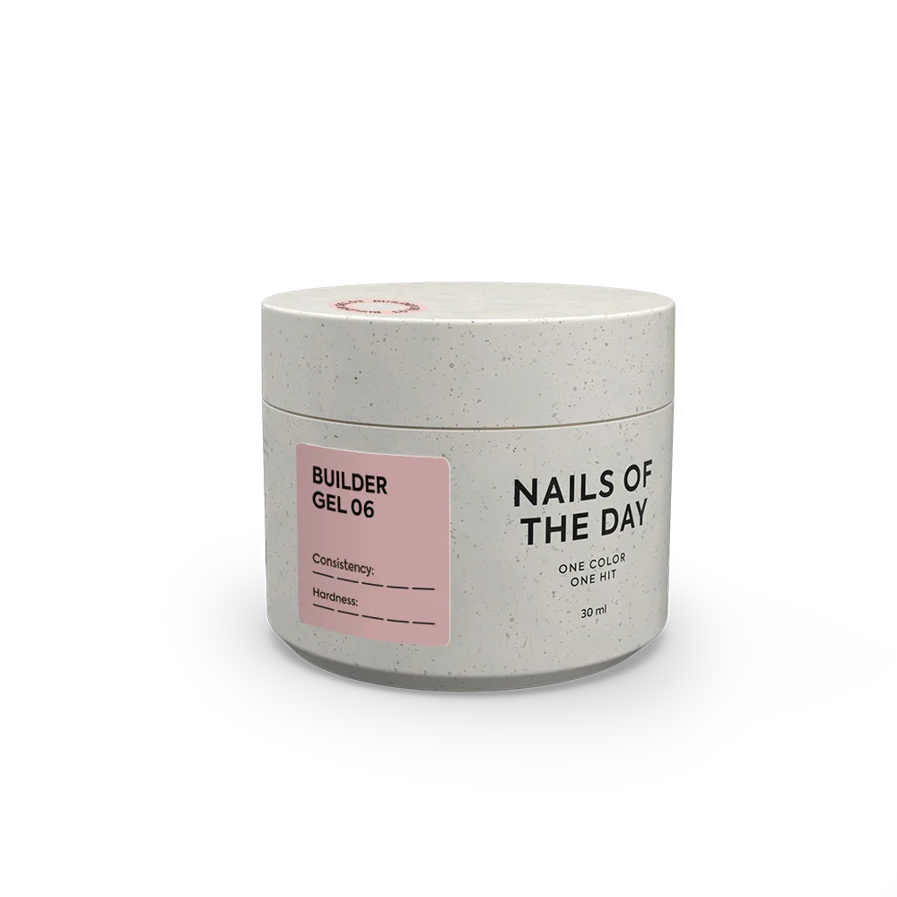 NAILSOFTHEDAY Builder Gel 06 - gel de extensión de uñas marrón claro, 30 ml