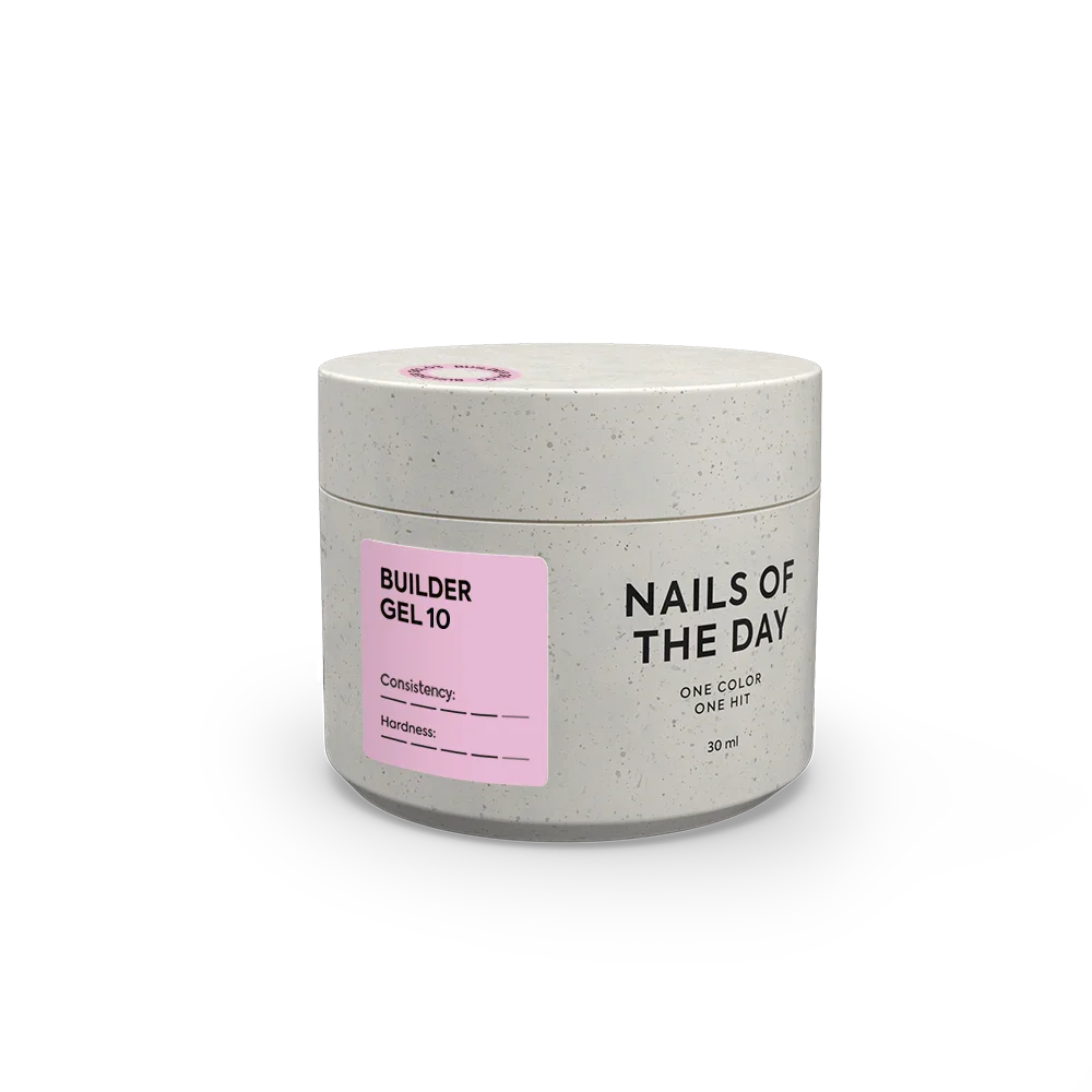 NAILSOFTHEDAY Builder Gel 10 - gel de extensión de uñas rosa, 30 ml