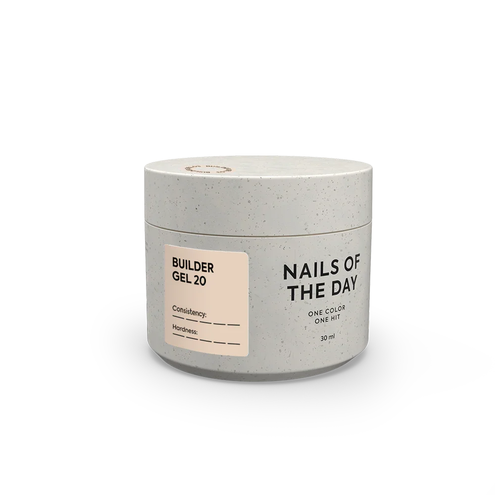 NAILSOFTHEDAY Builder Gel 20 — gel nude arena para extensión de uñas, 30 ml