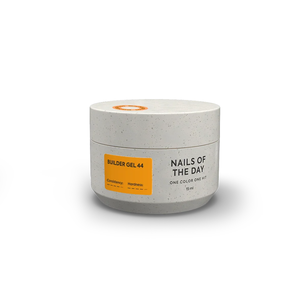 NAILSOFTHEDAY Builder gel 44 — gel de extensión de uñas naranja, 15 ml