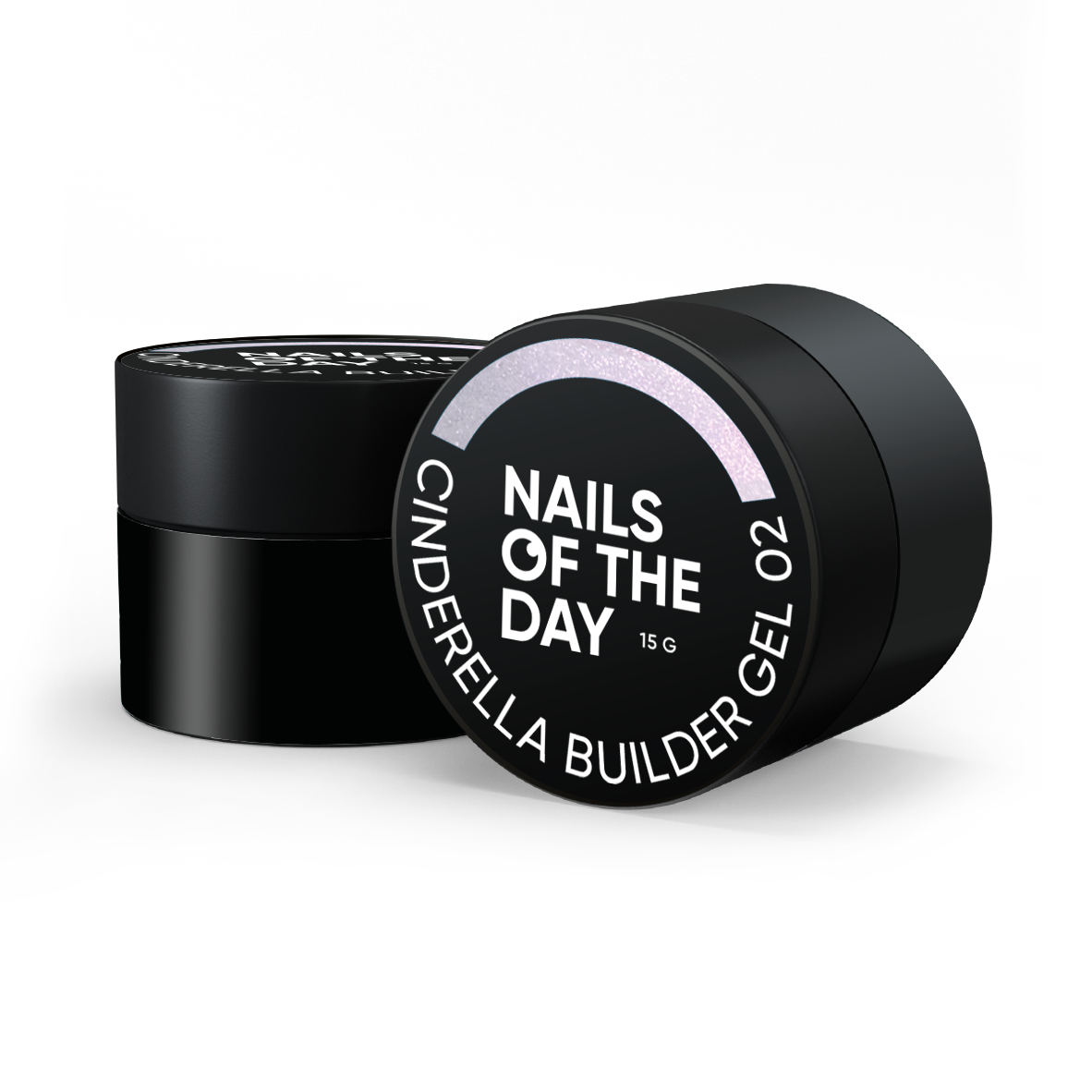 NAILSOFTHEDAY Cinderella builder gel 02 — gel constructor rosa con iridiscencia perlada para uñas, 15 g