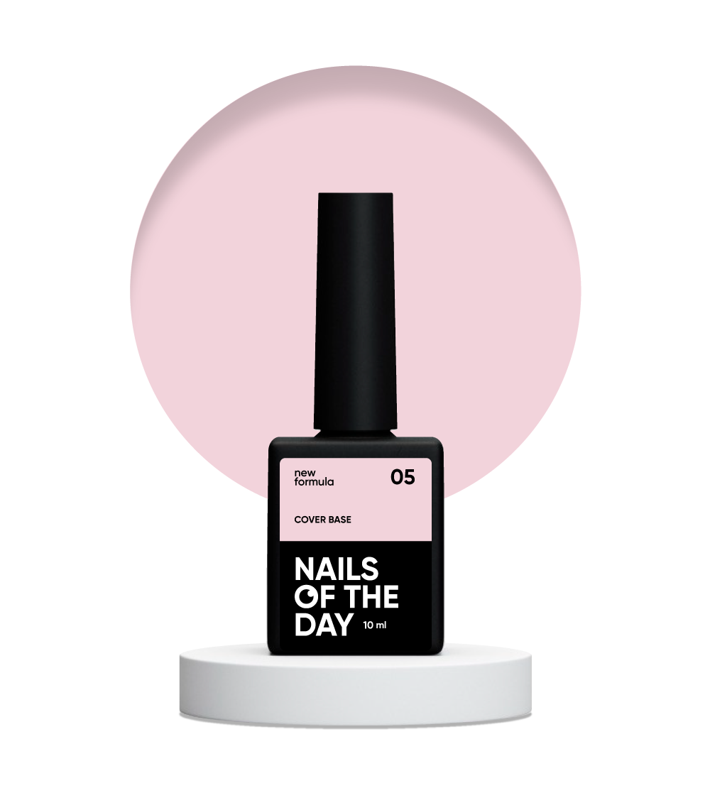 Nailsoftheday Base de cobertura NUEVA Fórmula 05: capa base de camuflaje de caramelo frío para uñas, 10 ml