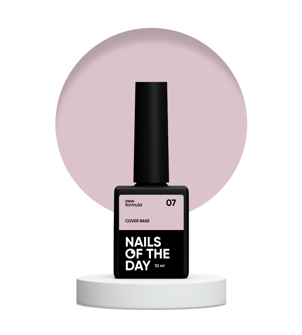 Nailsoftheday Base de cobertura NUEVA Fórmula 07 — capa base de camuflaje para uñas en color latte, 10 ml