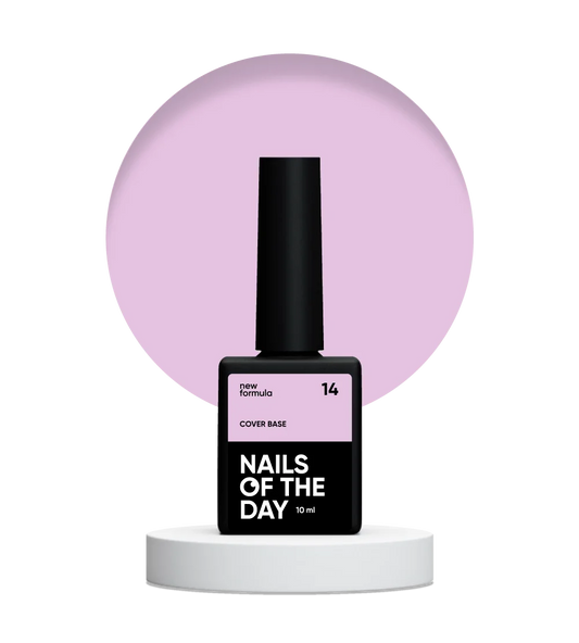 Nailsoftheday Base de cobertura NUEVA Fórmula 14: capa base de camuflaje violeta para uñas, 10 ml