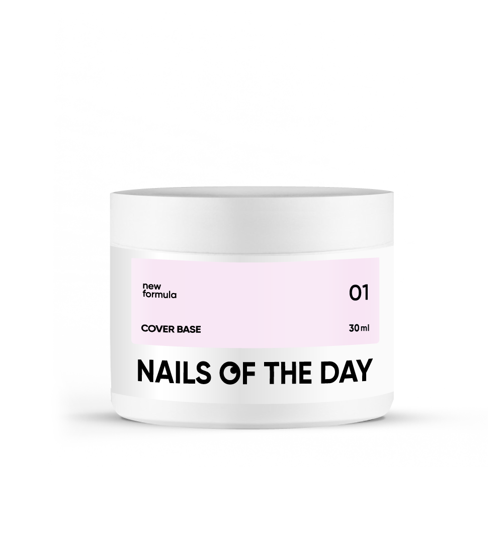 Nailsoftheday Base de cobertura NUEVA Fórmula 01: capa base de camuflaje rosa claro para uñas, 30 ml