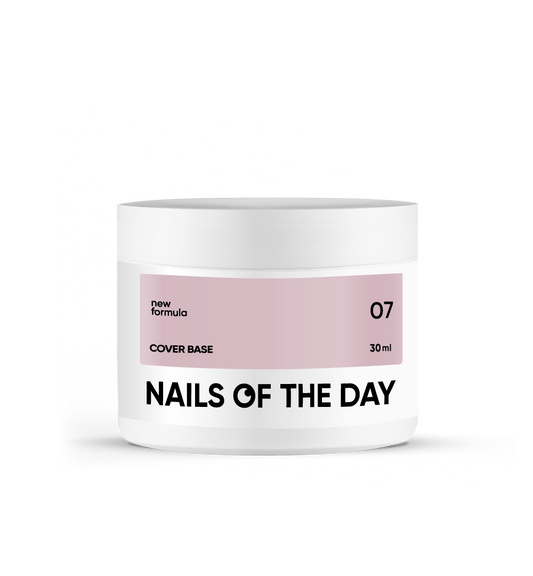 Nailsoftheday Base de cobertura NUEVA Fórmula 07 — capa base de camuflaje para uñas en color latte, 30 ml