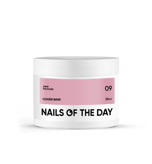Nailsoftheday Base de cobertura NUEVA Fórmula 09: recubrimiento base de camuflaje para uñas en color nude moderno, 30 ml