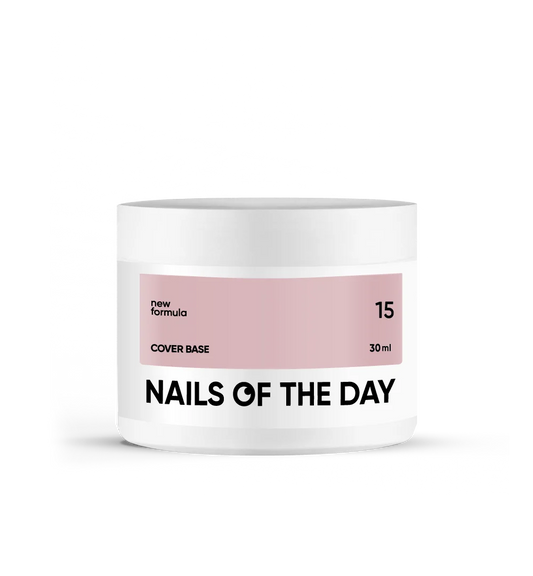 Nailsoftheday Base de cobertura NUEVA Fórmula 15: capa base de camuflaje natural nude para uñas, 30 ml