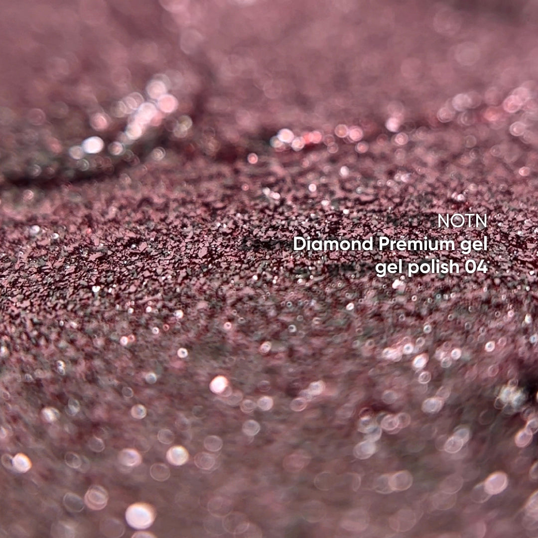 NAILSOFTHENIGHT Diamond Premium gel – esmalte en gel 04 — esmalte en gel rosa dorado con esmalte metálico fino, 5 ml
