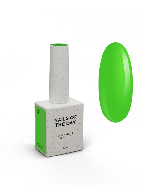 NAILSOFTHEDAY Esmalte en gel Kiwi-247 — esmalte en gel verde neón superpuesto en una capa, 10 ml