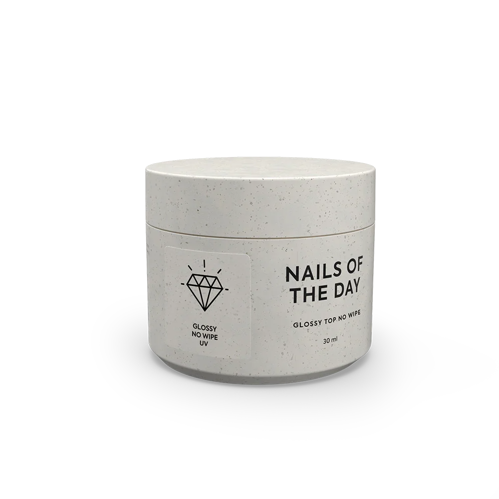 NAILSOFTHEDAY Top brillante sin paño - top brillante sin capa pegajosa y con filtros UV, 30 ml