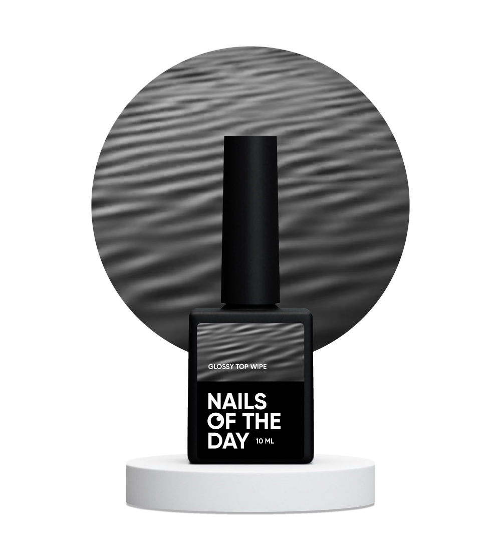 NAILSOFTHEDAY Toallita superior brillante - superficie brillante con una capa pegajosa, sin filtros UV, 10 ml
