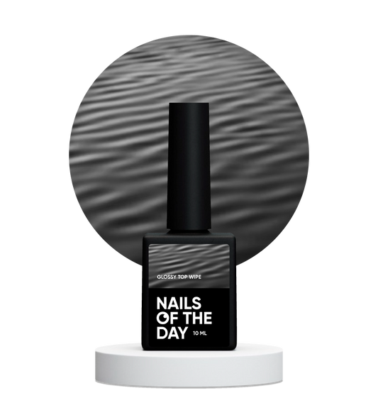 NAILSOFTHEDAY Toallita superior brillante - superficie brillante con una capa pegajosa, sin filtros UV, 10 ml