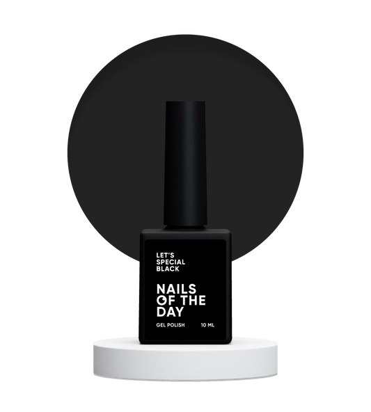 NAILSOFTHEDAY Let's Special Black: esmalte en gel especial negro superpuesto en una capa, 10 ml