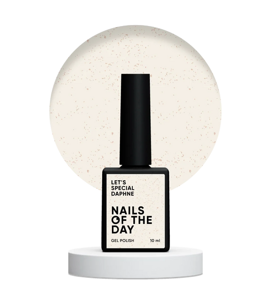 NAILSOFTHEDAY Let's Special Daphne - esmalte de uñas en gel lechoso con fusión dorada, 10 ml