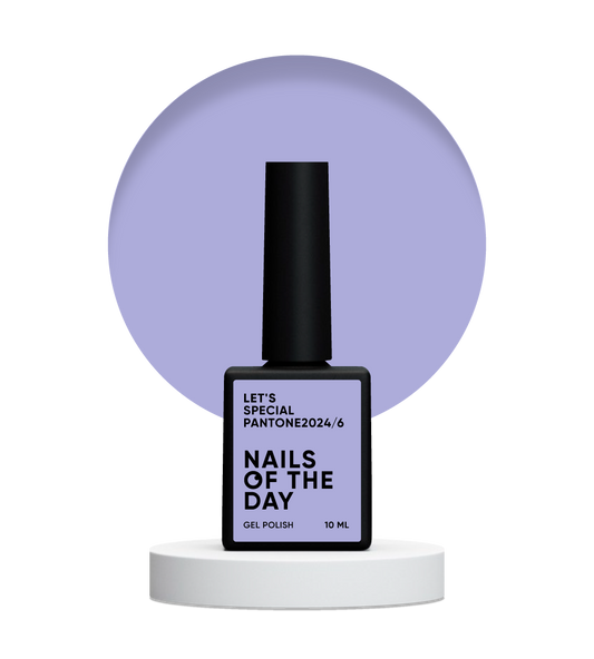NAILSOFTHEDAY Let's Special Pantone2024/6 — esmalte de uñas en gel suave lavanda que cubre una capa, 10 ml