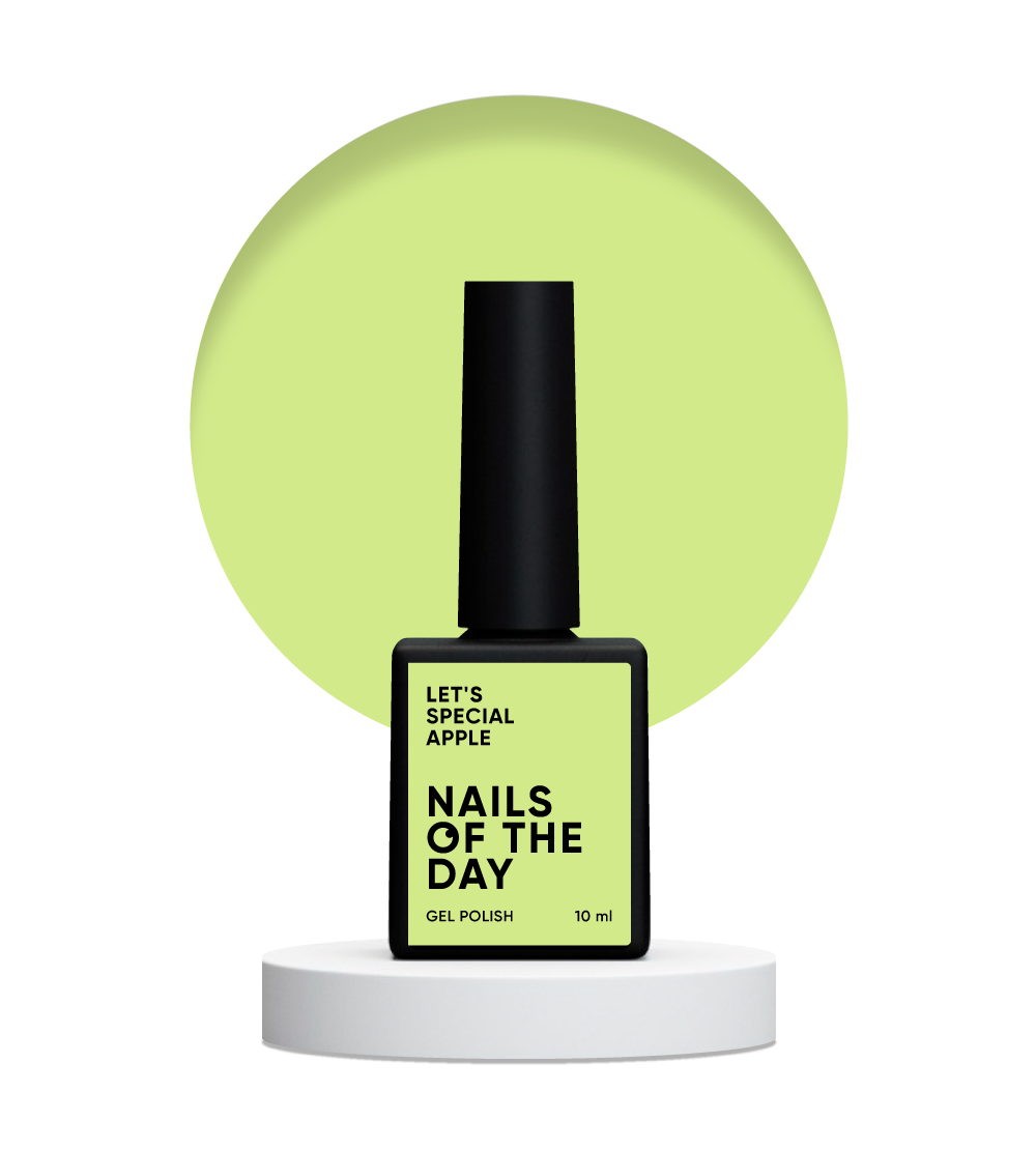 NAILSOFTHEDAY Let's Special Apple - Esmalte de uñas en gel pastel lima que cubre una capa, 10 ml