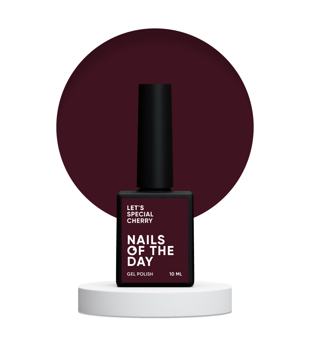 NAILSOFTHEDAY Let's Special Cherry: esmalte en gel color cereza silo para uñas que cubre una capa, 10 ml
