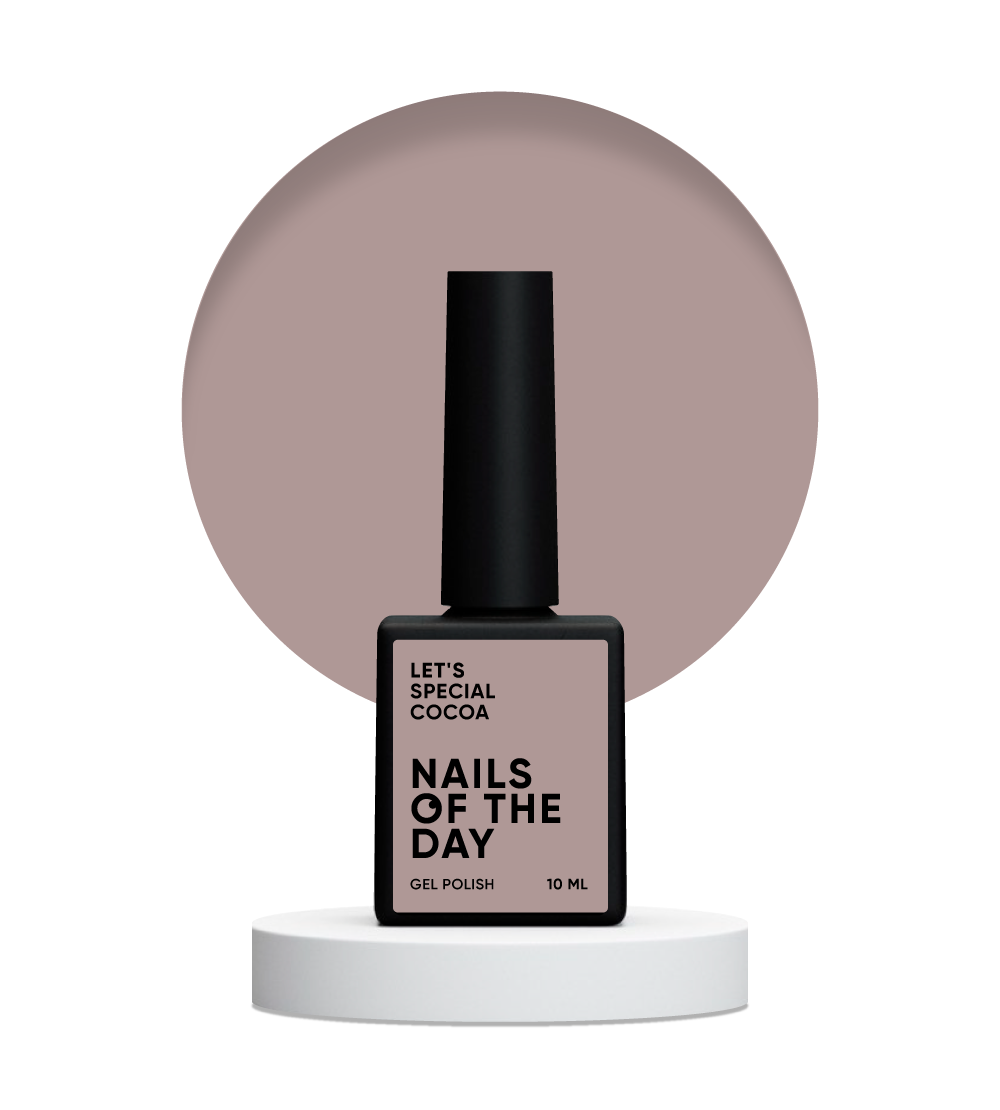 NAILSOFTHEDAY Let's Special Cocoa - esmalte de uñas en gel marrón lechoso que cubre una capa, 10 ml