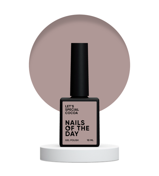 NAILSOFTHEDAY Let's Special Cocoa - esmalte de uñas en gel marrón lechoso que cubre una capa, 10 ml