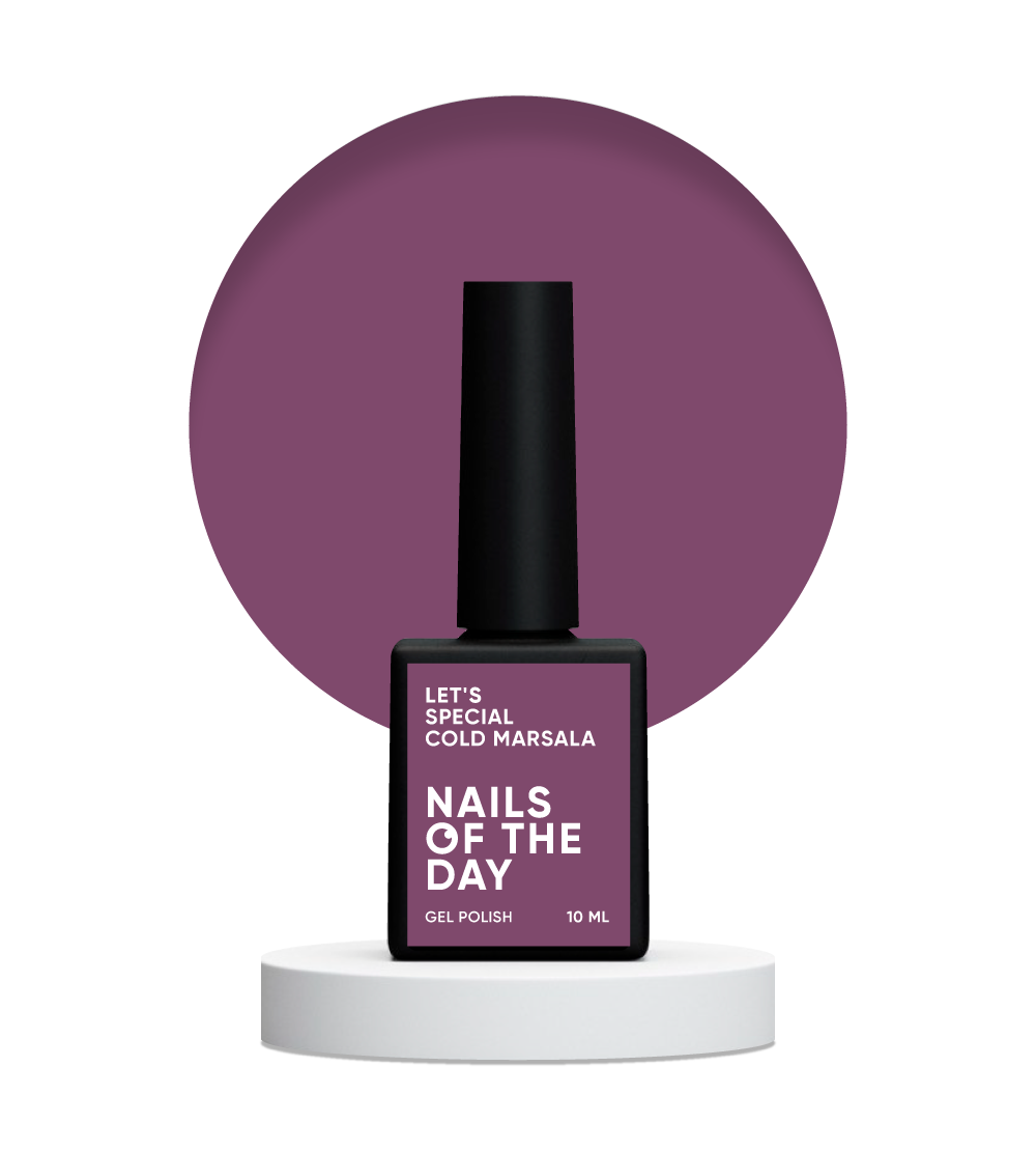 NAILSOFTHEDAY Let's Special Cold Marsala — esmalte de uñas en gel burdeos claro que cubre una capa, 10 ml