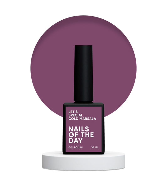 NAILSOFTHEDAY Let's Special Cold Marsala — esmalte de uñas en gel burdeos claro que cubre una capa, 10 ml