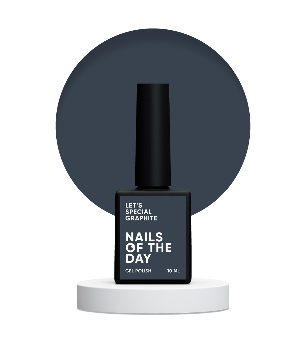 NAILSOFTHEDAY Let's Special Graphite — esmalte en gel de grafito para cubrir uñas en una capa, 10 ml