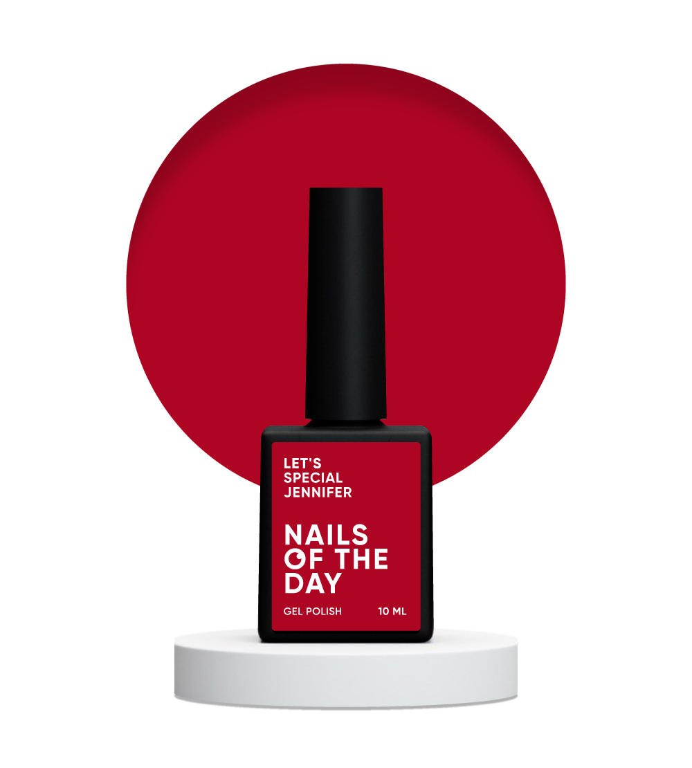 NAILSOFTHEDAY Let's Special Jennifer - esmalte de uñas en gel color frambuesa oscuro en una capa, 10 ml