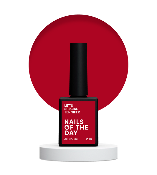 NAILSOFTHEDAY Let's Special Jennifer - esmalte de uñas en gel color frambuesa oscuro en una capa, 10 ml