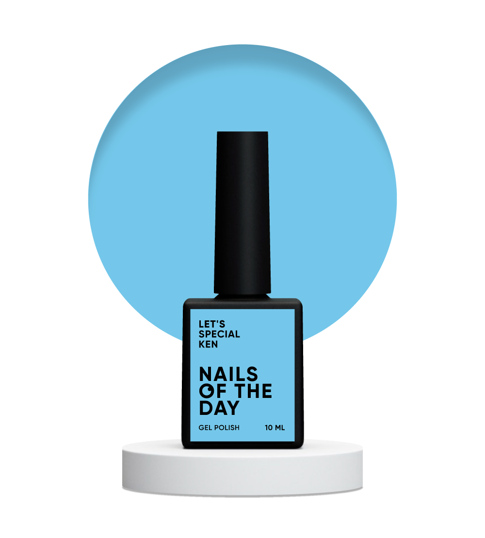 NAILSOFTHEDAY Let's Special Ken - esmalte de uñas en gel especial azul cielo, superpuesto en una capa, 10 ml